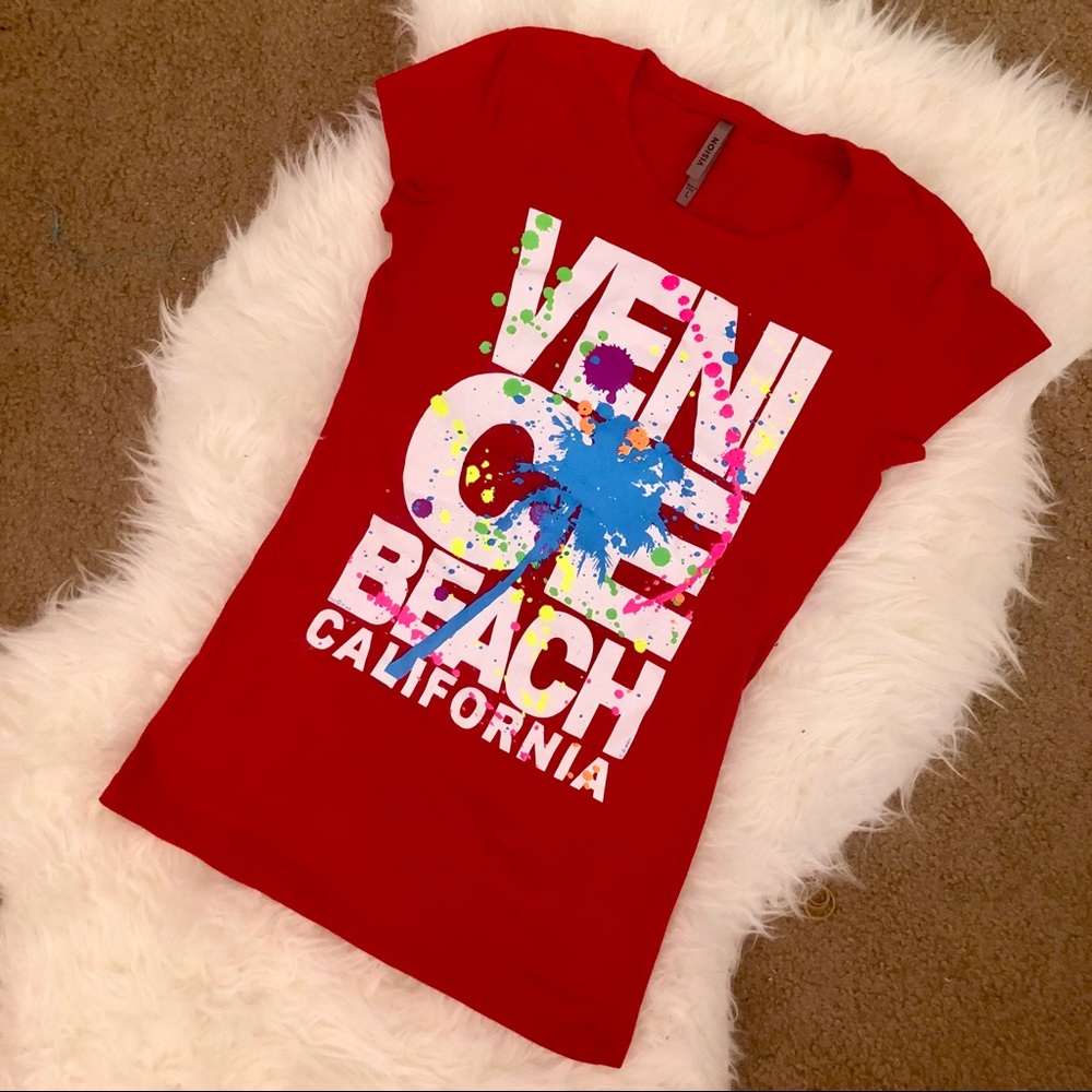 🎀 2 FOR $20 🎀 Red Venice Beach T-Shirt